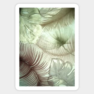 deco design pastel flowers yucca leaves Sticker